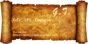 Gálfi Tamara névjegykártya