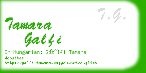 tamara galfi business card